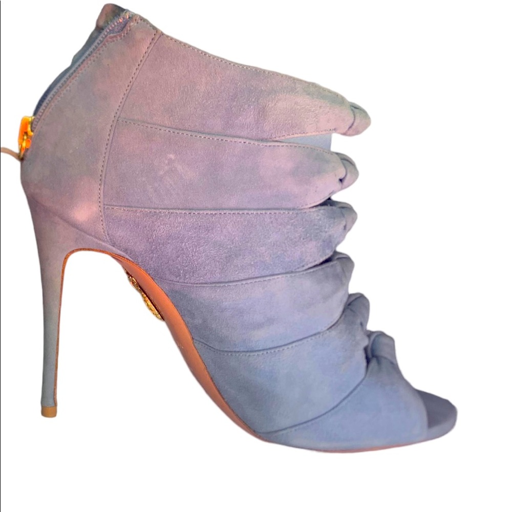 Aquazzura Nasiba blue suede Heels - size 37